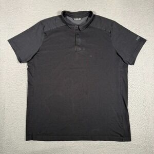 Arc'teryx Shirt Mens XXL Black Polo Casual Preppy Logo Stretch Outdoor Snap